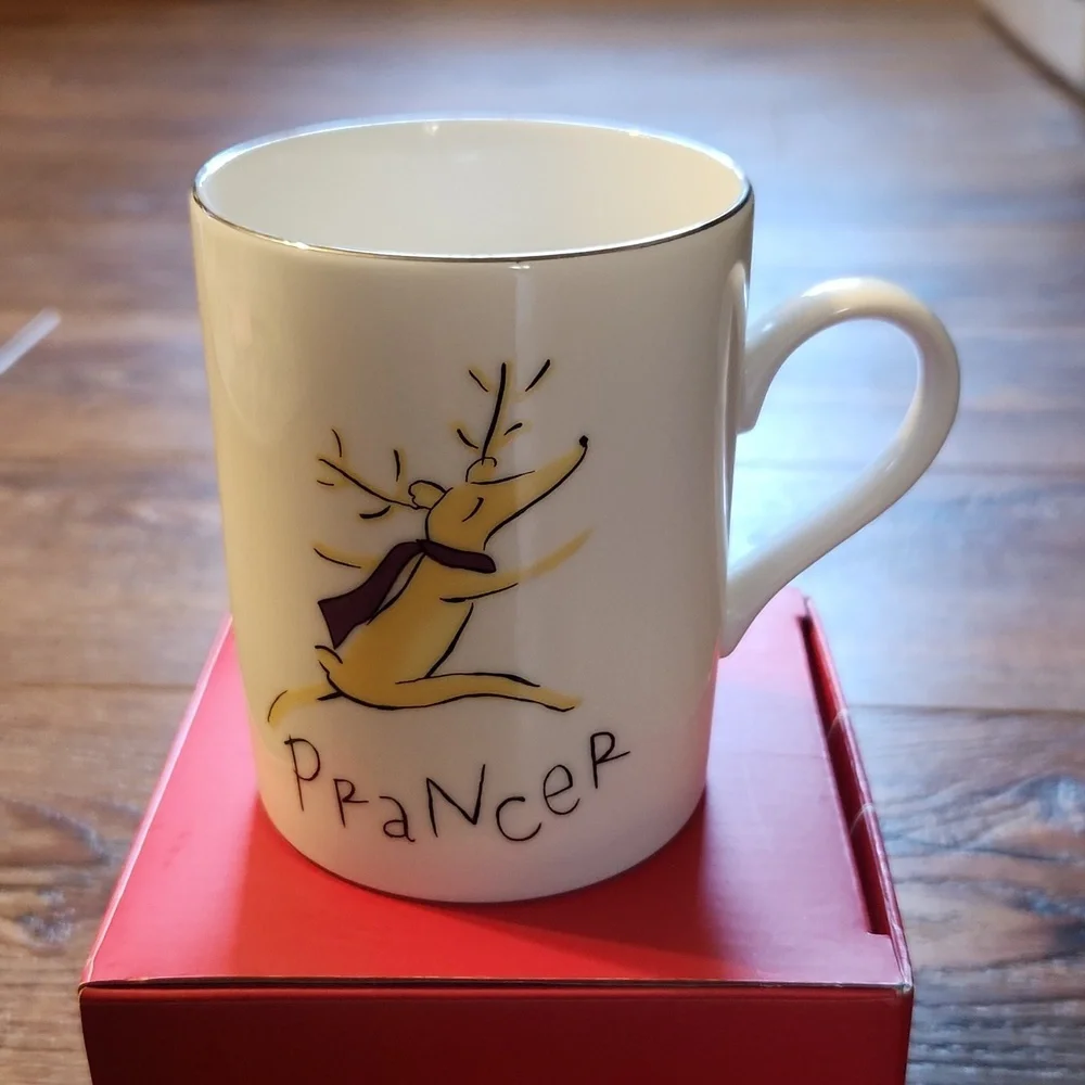 Pottery Barn Vintage Collectible Reindeer Mug 